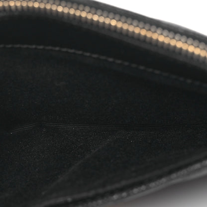 Saint Laurent Grain De Poudre Chevron Monogram Bill Pouch Black 7 of 14