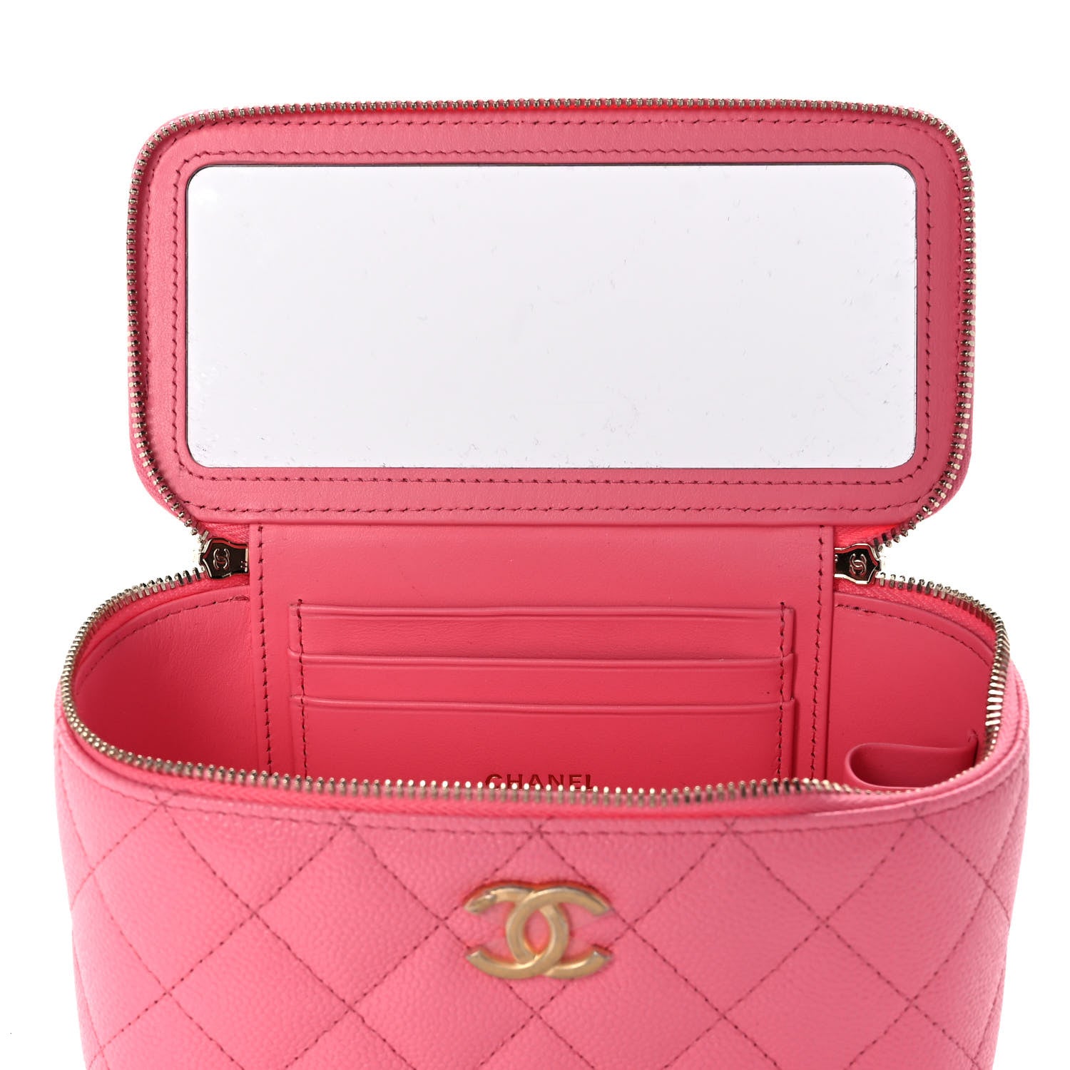 Chanel Shiny Caviar Quilted Pick Me Up Vanity Case Pink 6 of 14