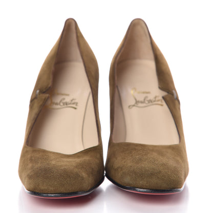 Christian Louboutin Suede Pumps 38 Green 2 of 12