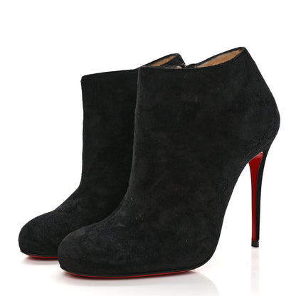 Christian Louboutin Suede Bellissima 100 Ankle Boots 36.5 Black 3 of 8