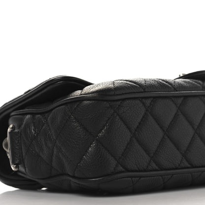 Chanel Grained Calfskin Quilted Medium Casual Rock Flap Black 9 of 10