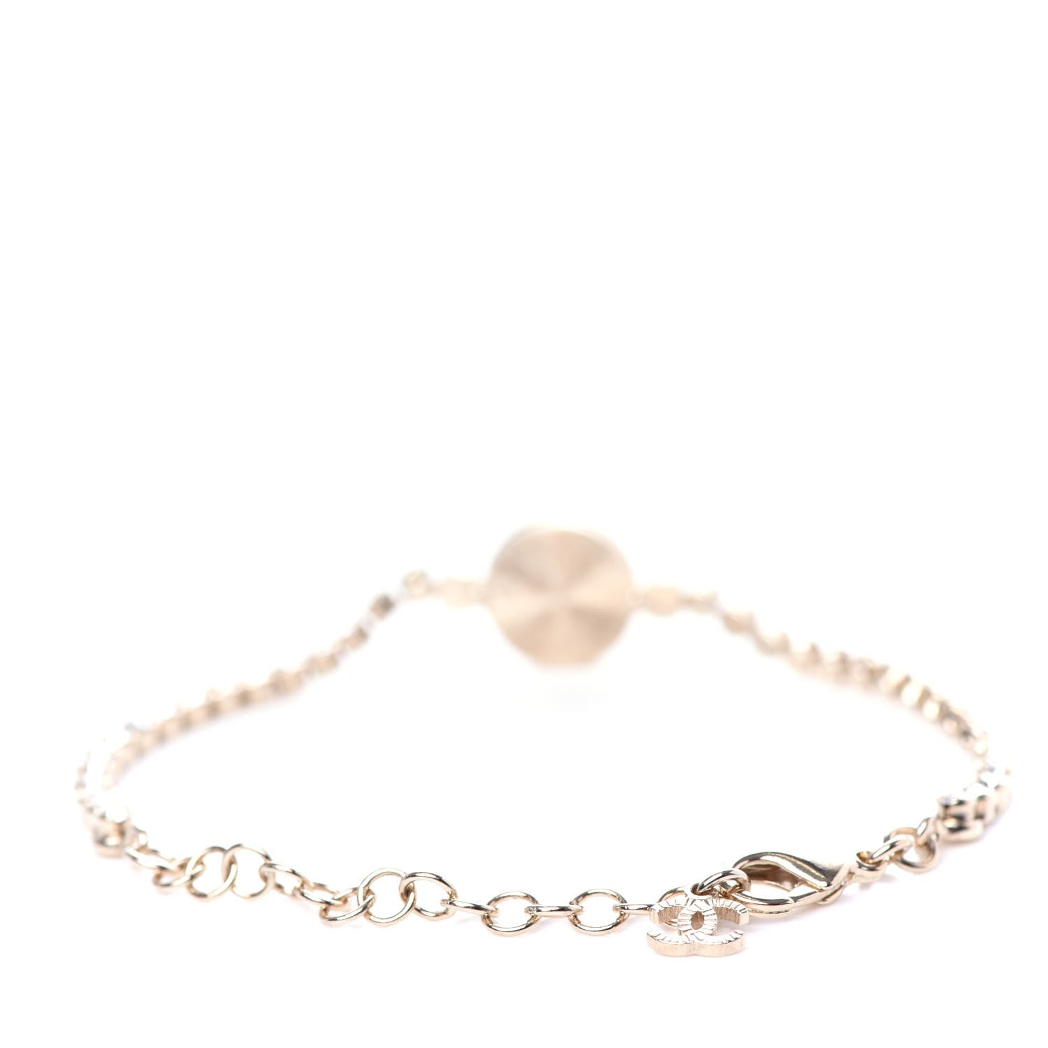 Chanel Crystal CC Chain Bracelet Gold 3 of 4