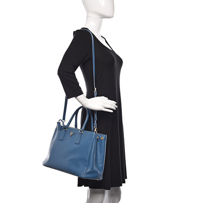 Prada Saffiano Medium Galleria Double Zip Tote Cobalto 2 of 17