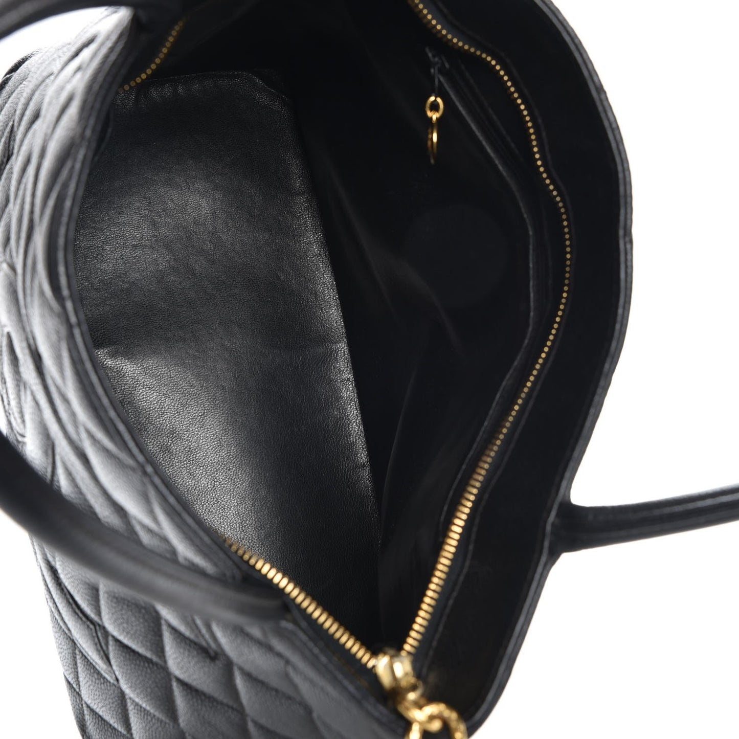 Caviar Quilted Medallion Tote Black