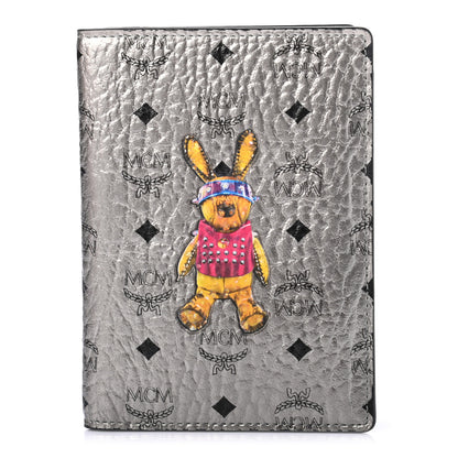 MCM Metallic Visetos Rabbit Passport Holder Silver 1 of 8