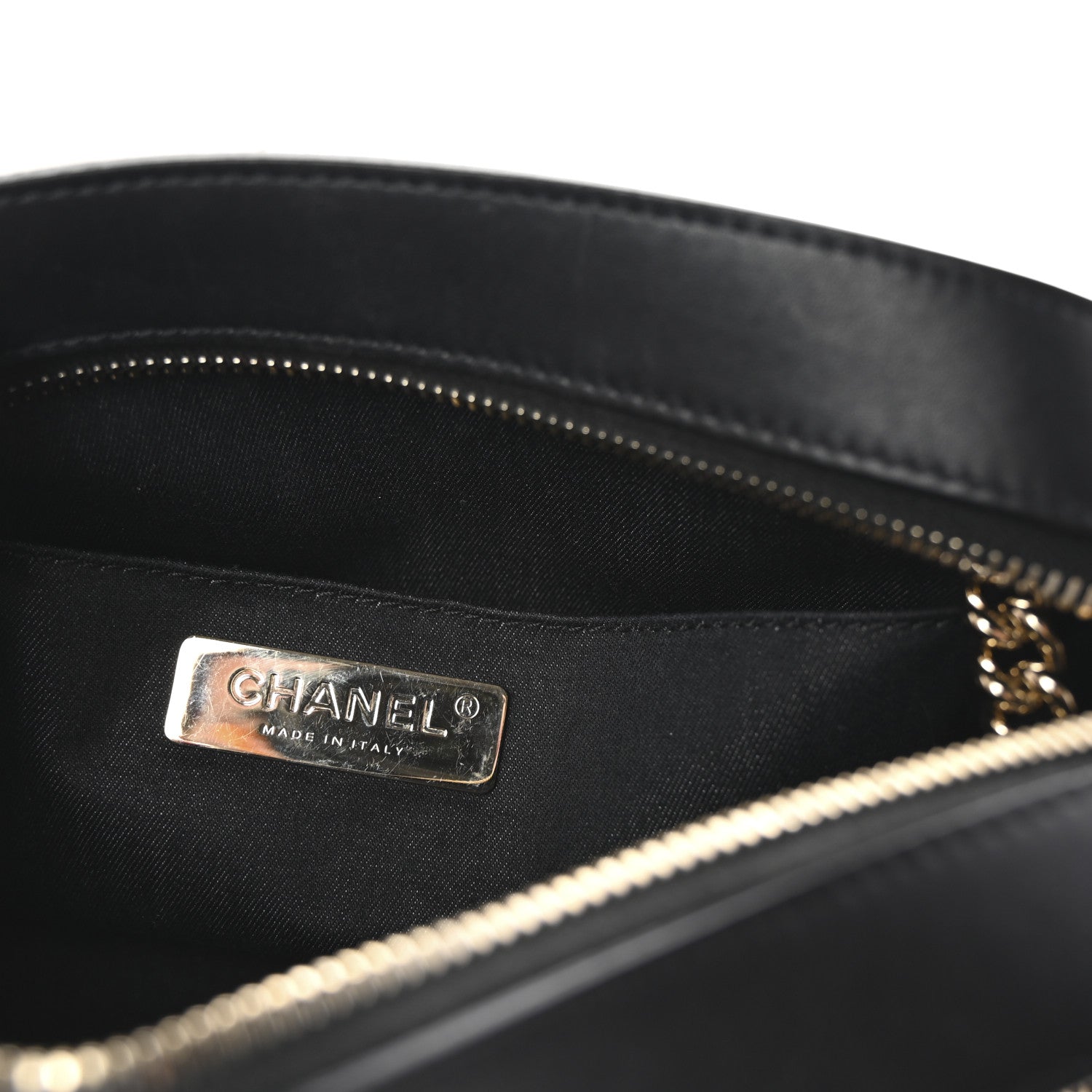Chanel Calfskin Stitched Button Up Camera Case Pink Black 6 of 10