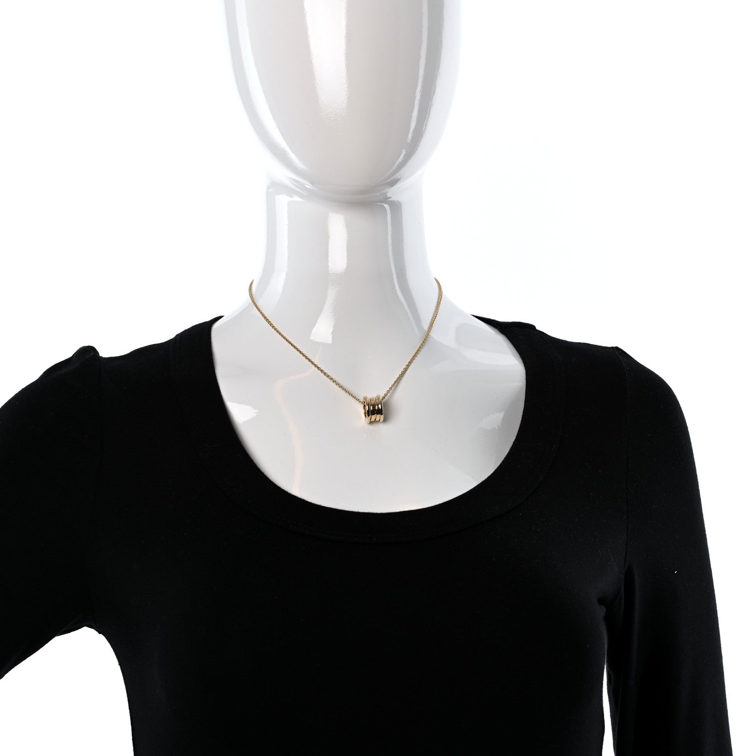 Bulgari 18K Yellow Gold B.Zero1 Pendant Necklace 2 of 5