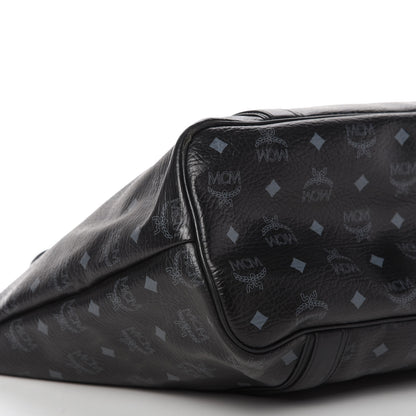 MCM Visetos Shopping Tote Black 6 of 9