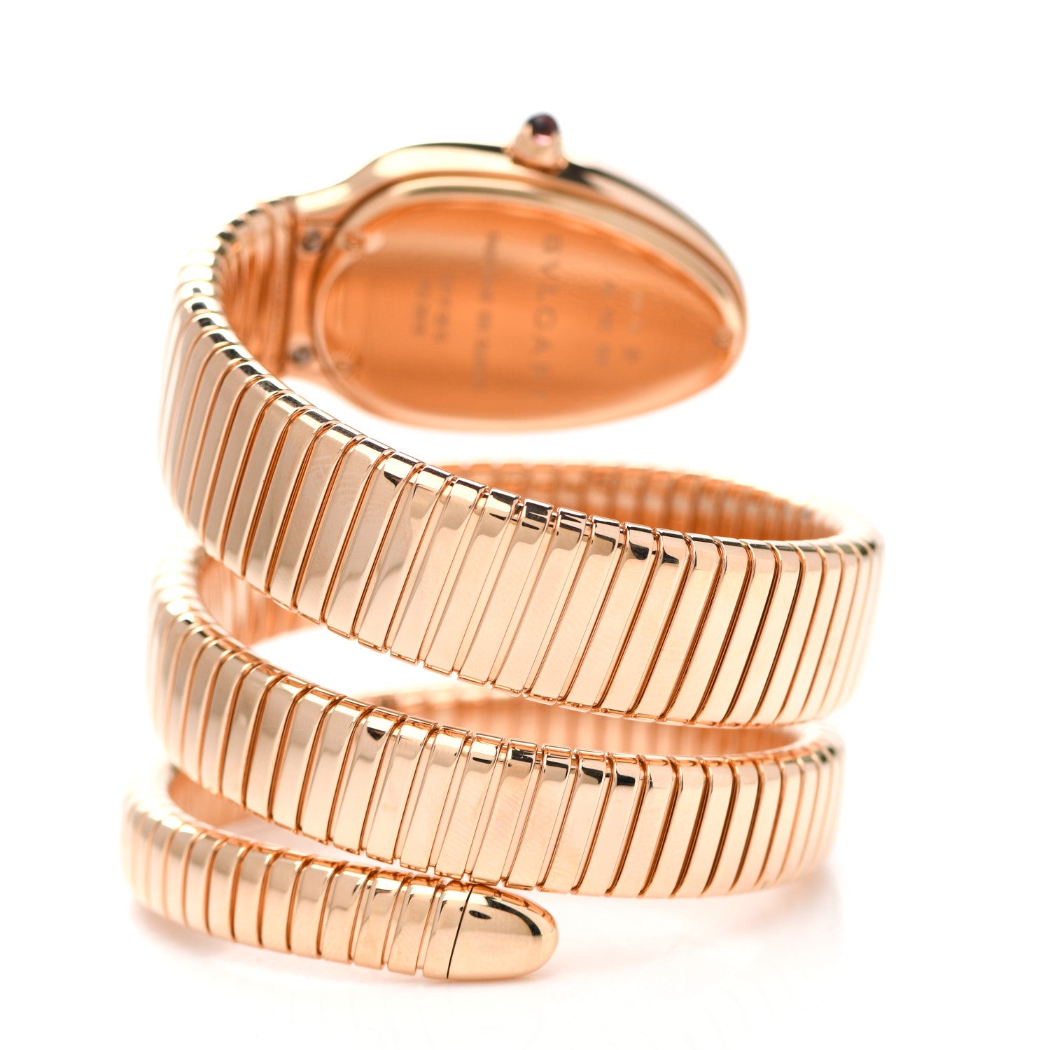 Bulgari 18K Rose Gold Diamond Bezel 35mm Serpenti Double Spiral Quartz Watch 3 of 5