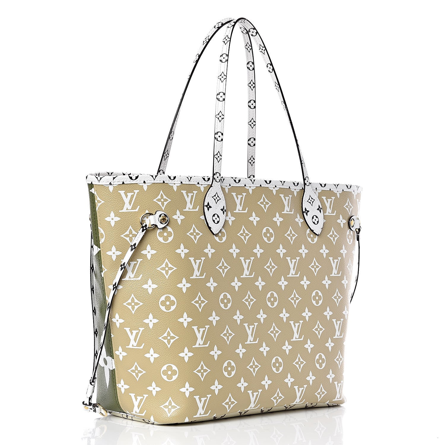 Louis Vuitton Monogram Giant Neverfull MM Kaki 3 of 10