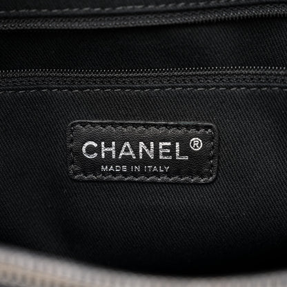 Chanel Iridescent Caviar Quilted Tall Chic Shopping Tote Argent 6 of 10
