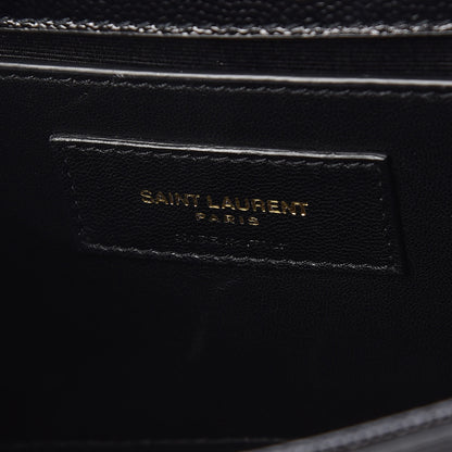 Saint Laurent Grain De Poudre Small Monogram Kate Satchel Black 9 of 10