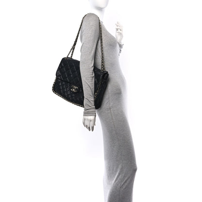 Chanel Washed Lambskin Quilted Maxi Chain Around Flap Black 2 of 10