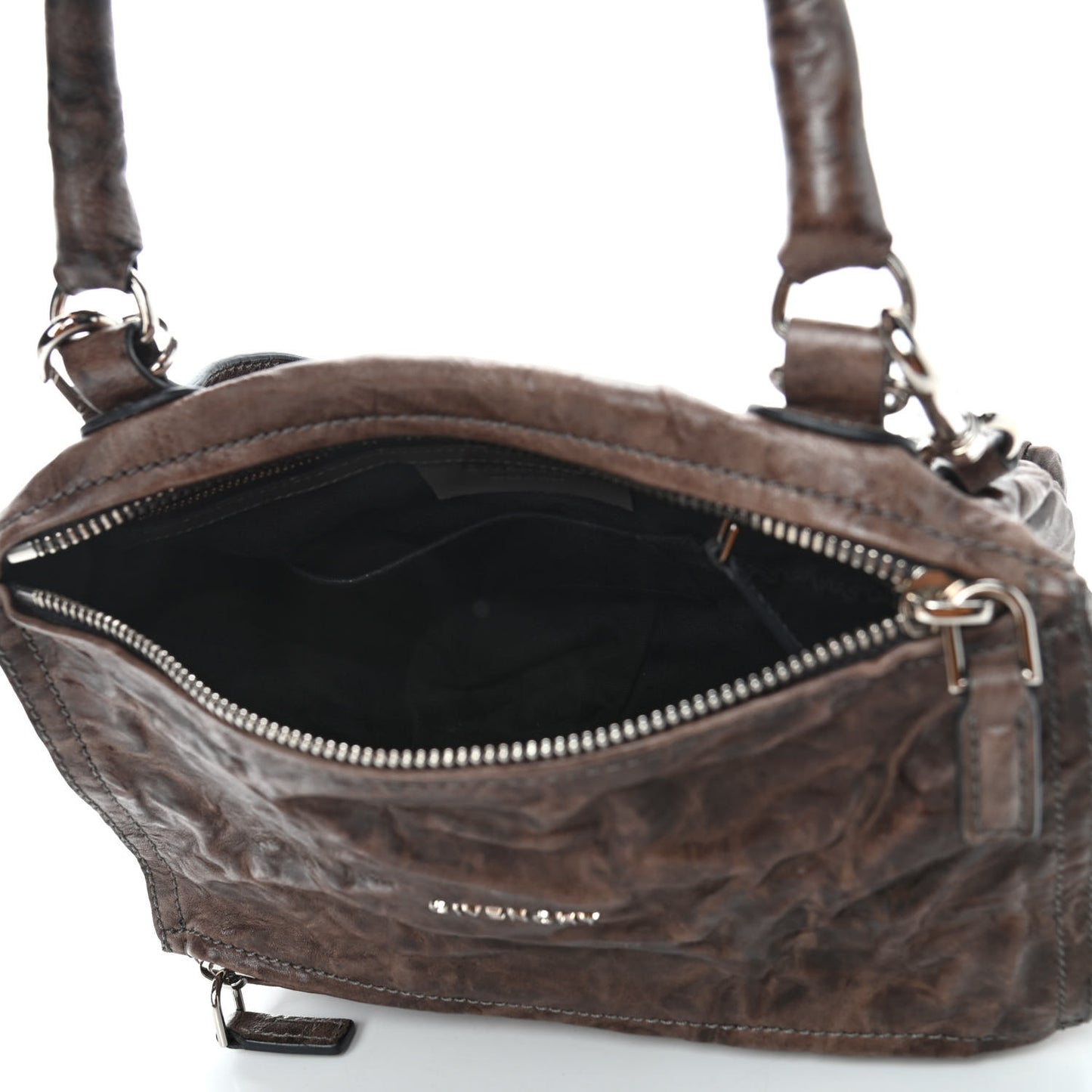 Tumbled Sheepskin Small Pandora Charcoal