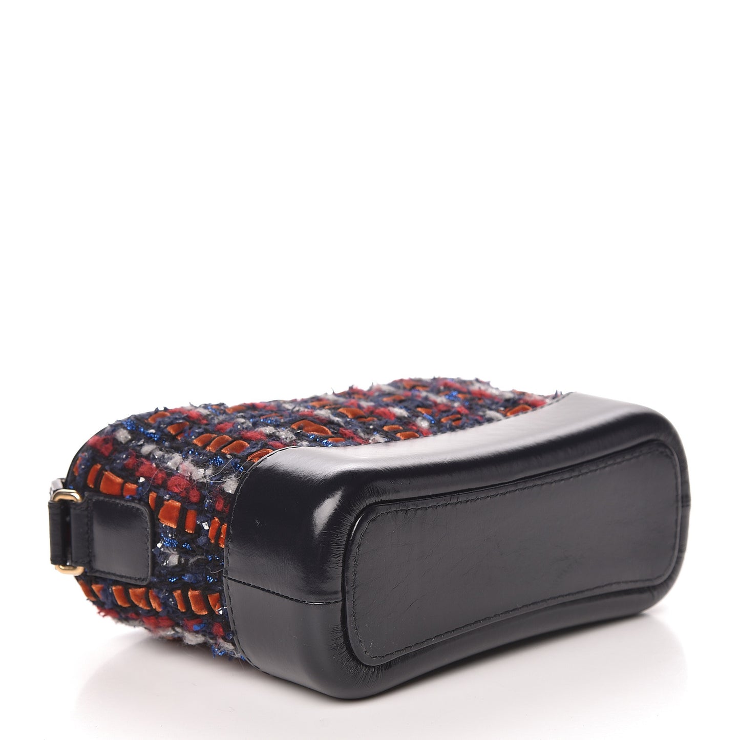 Tweed Calfskin Small Gabrielle Hobo Navy
