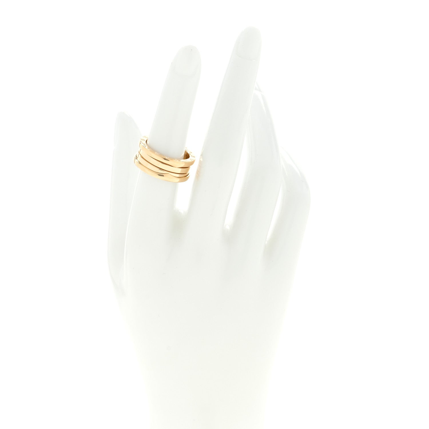 Bulgari 18K Yellow Gold B.Zero1 Three-Band Ring 53 6.25 2 of 4