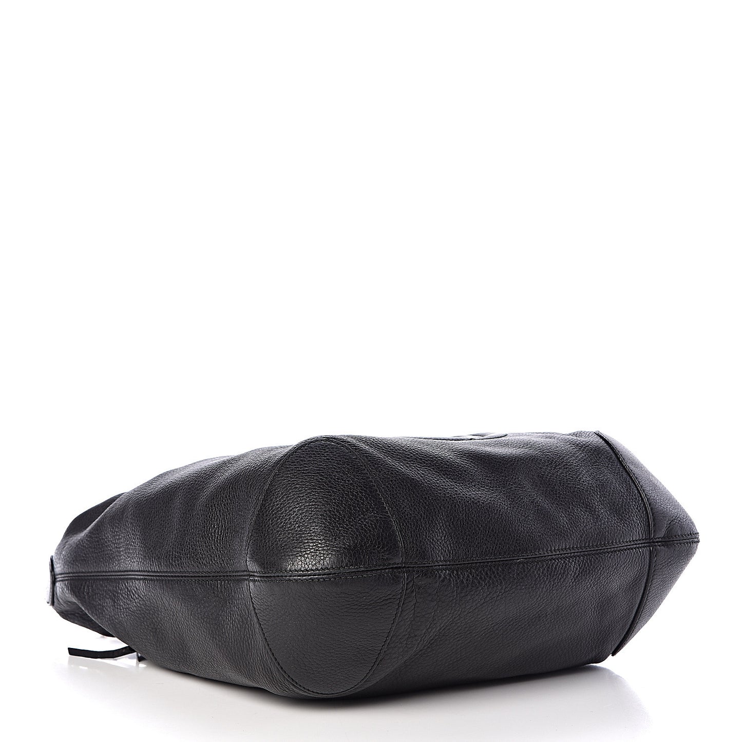 Pebbled Calfskin Medium Soho Chain Hobo Black