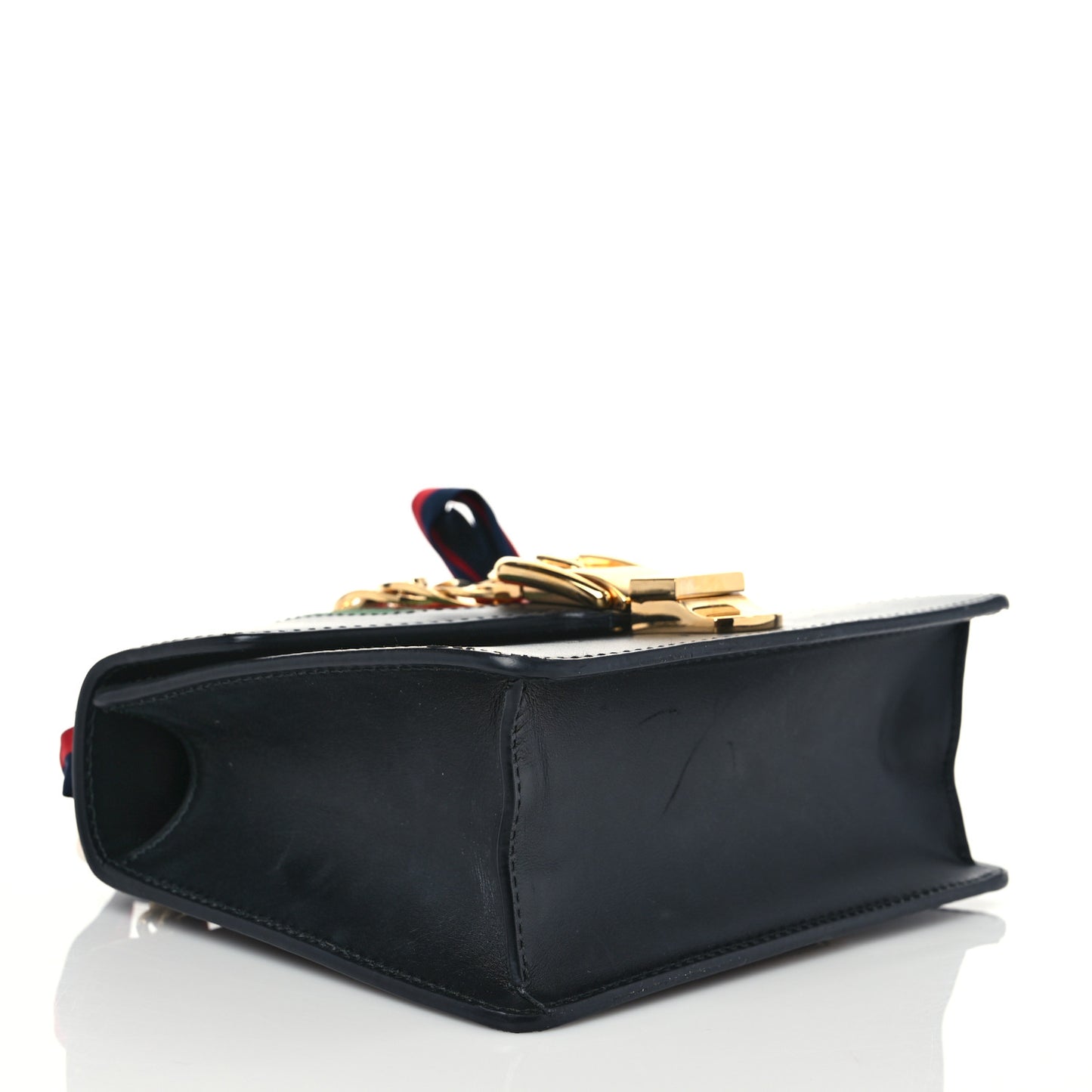Calfskin Mini Sylvie Chain Shoulder Bag Black