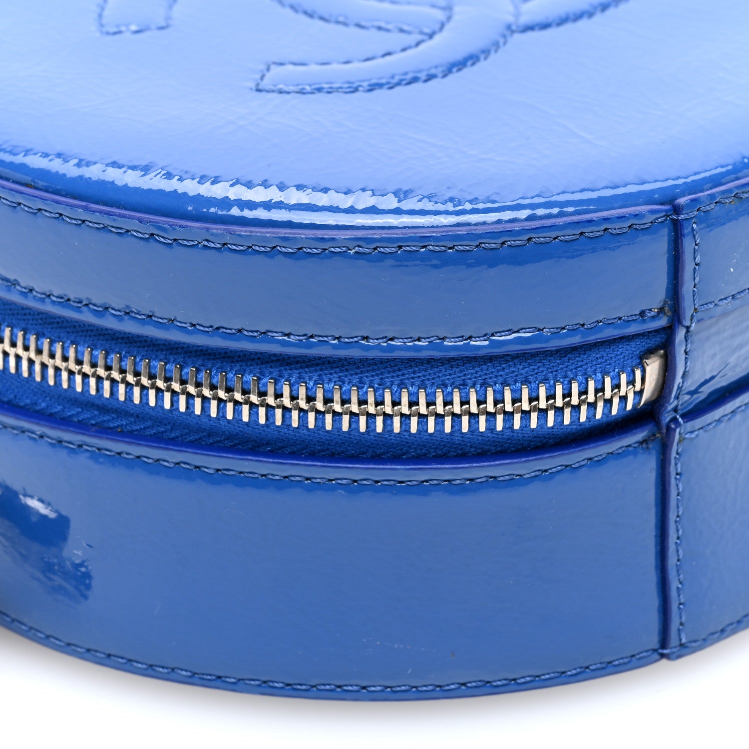 Chanel Patent Round As Earth Evening Bag Blue 9 of 10
