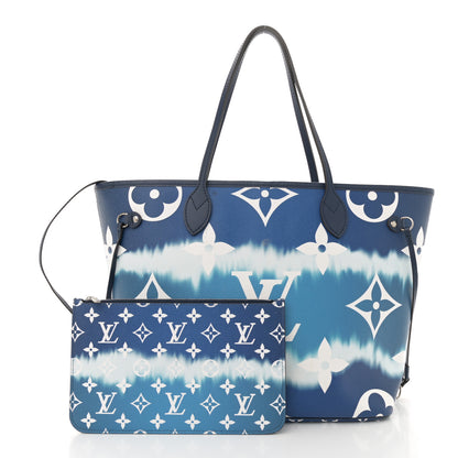 Louis Vuitton Monogram Escale Neverfull MM Blue 3 of 13