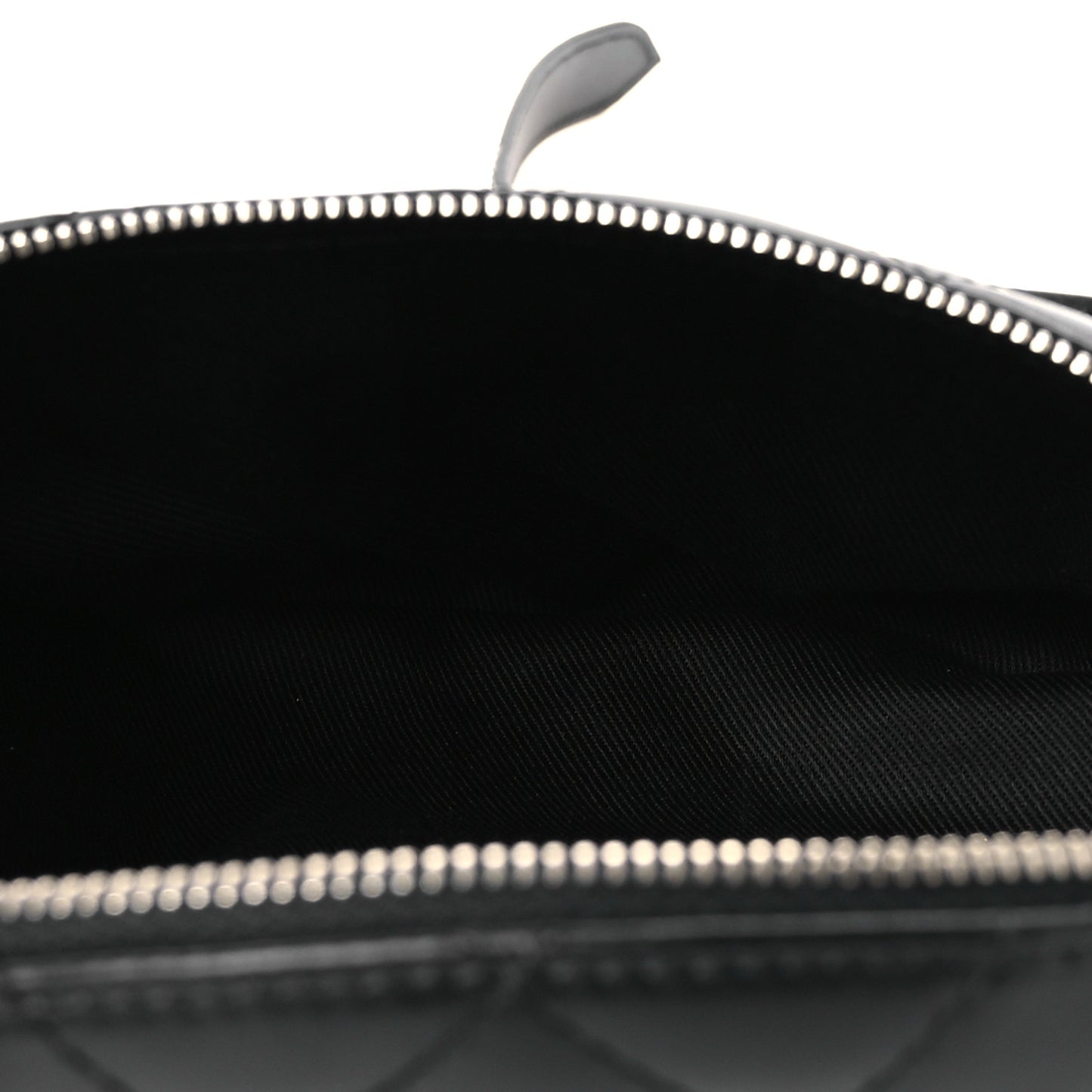 Calfskin Quilted Waist Belt Bag Black