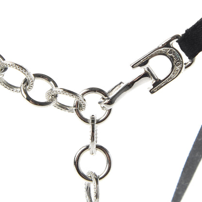 Christian Dior Grosgrain Ribbon Dior Logo Choker Necklace Black 5 of 5