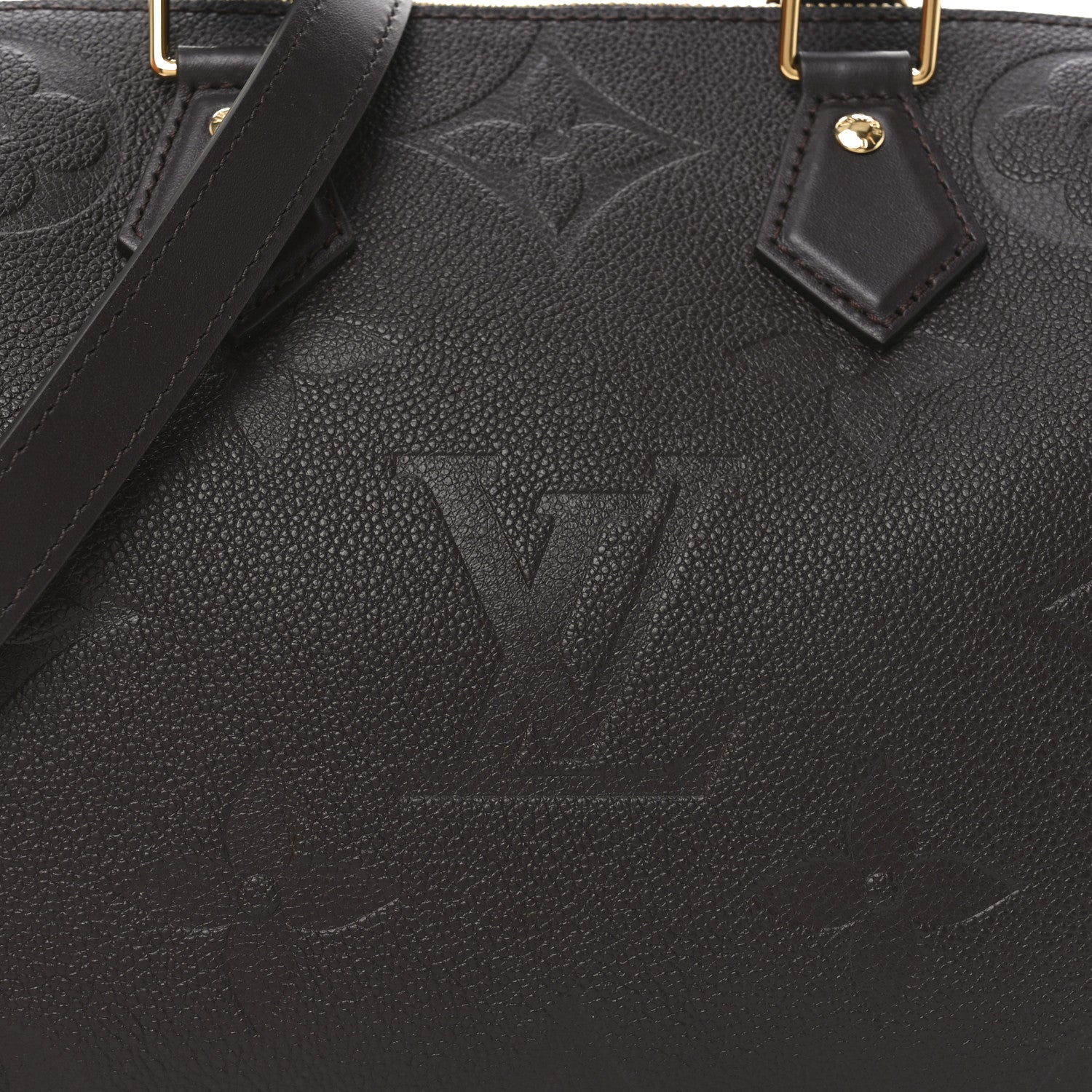 Louis Vuitton Empreinte Monogram Giant Speedy Bandouliere 25 Chocolate 7 of 10