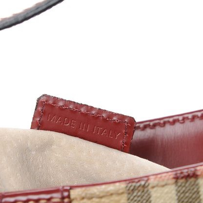 Burberry Haymarket Check Shoulder Bag Red 7 of 7