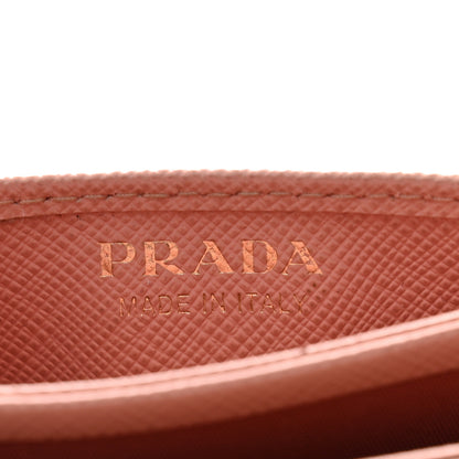 Prada Saffiano Metal Gusseted Card Holder Orchidea 5 of 11