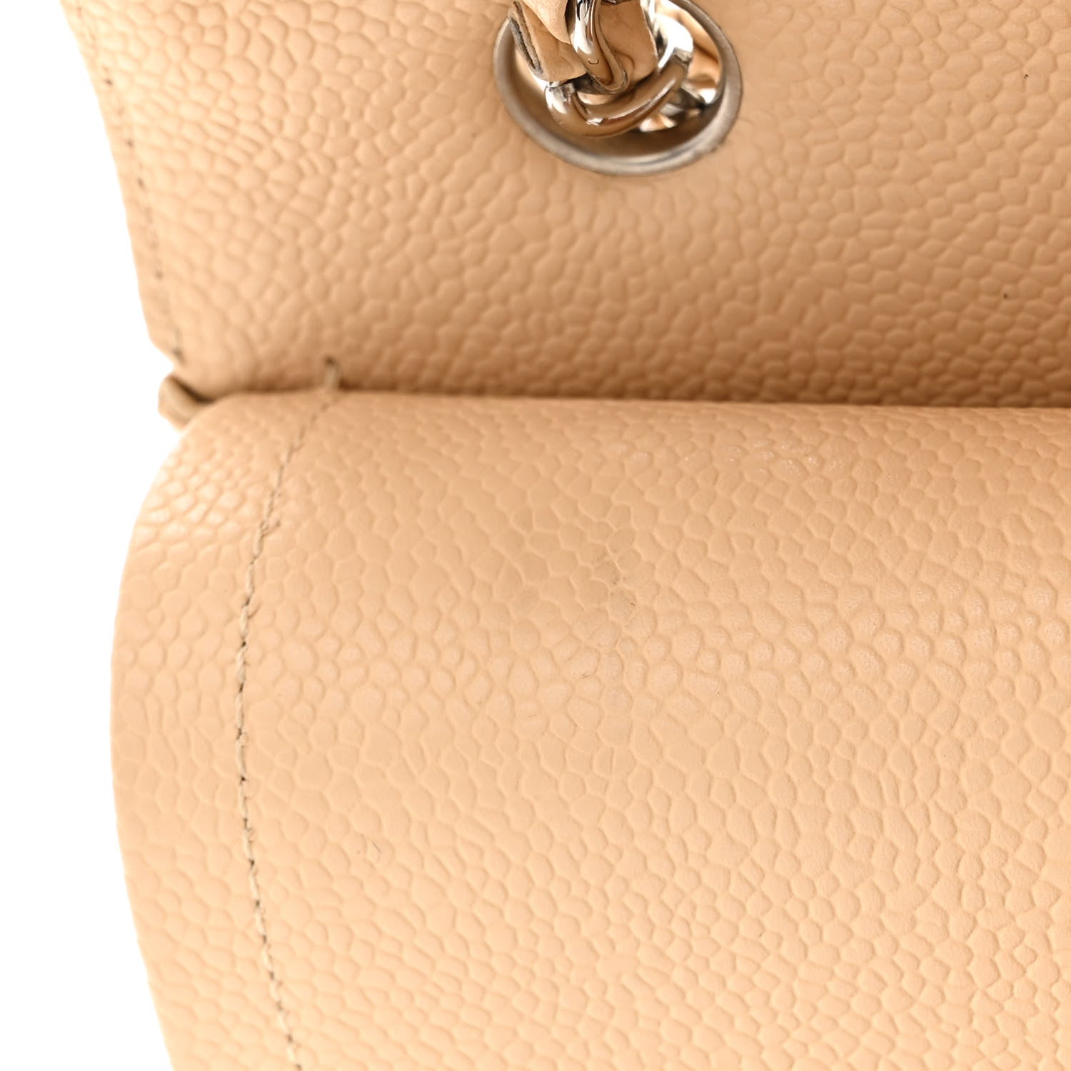 Chanel Caviar Quilted Medium Double Flap Beige Clair 11 of 13