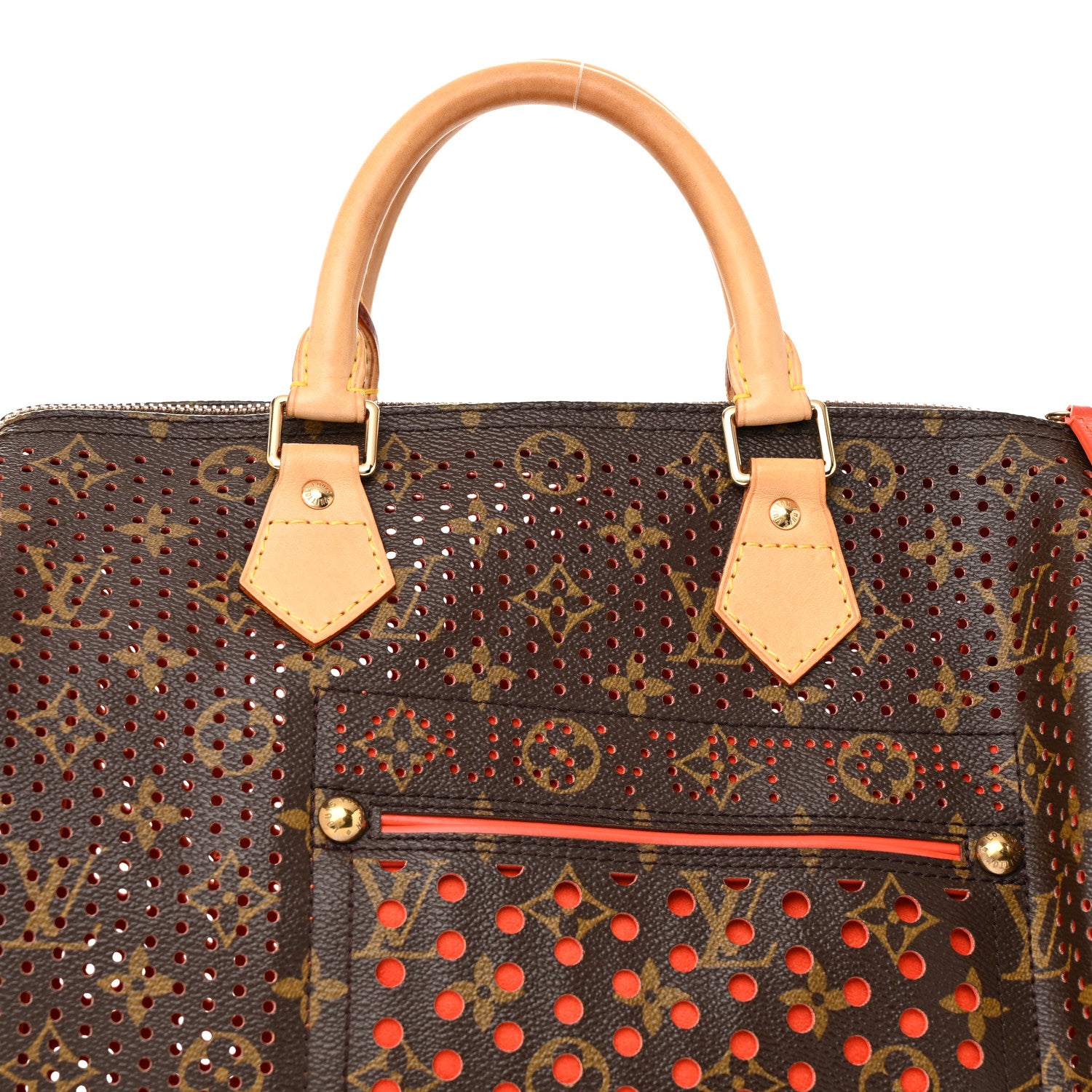 Louis Vuitton Monogram Perforated Speedy 30 Orange 7 of 11