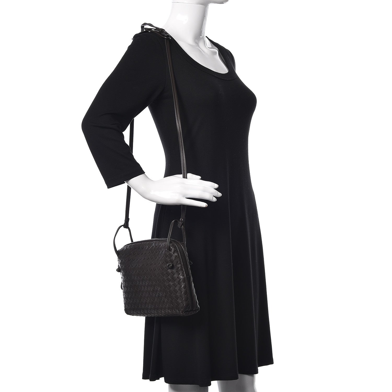 Bottega Veneta Nappa Intrecciato Pillow Crossbody Messenger Ebano 2 of 11