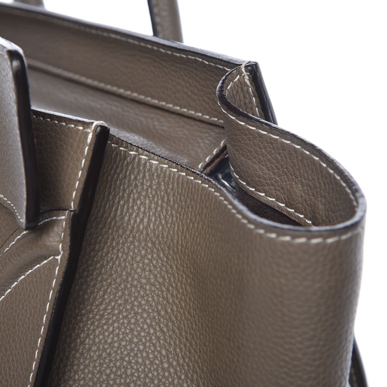 Celine Drummed Calfskin Mini Luggage Souris 13 of 18