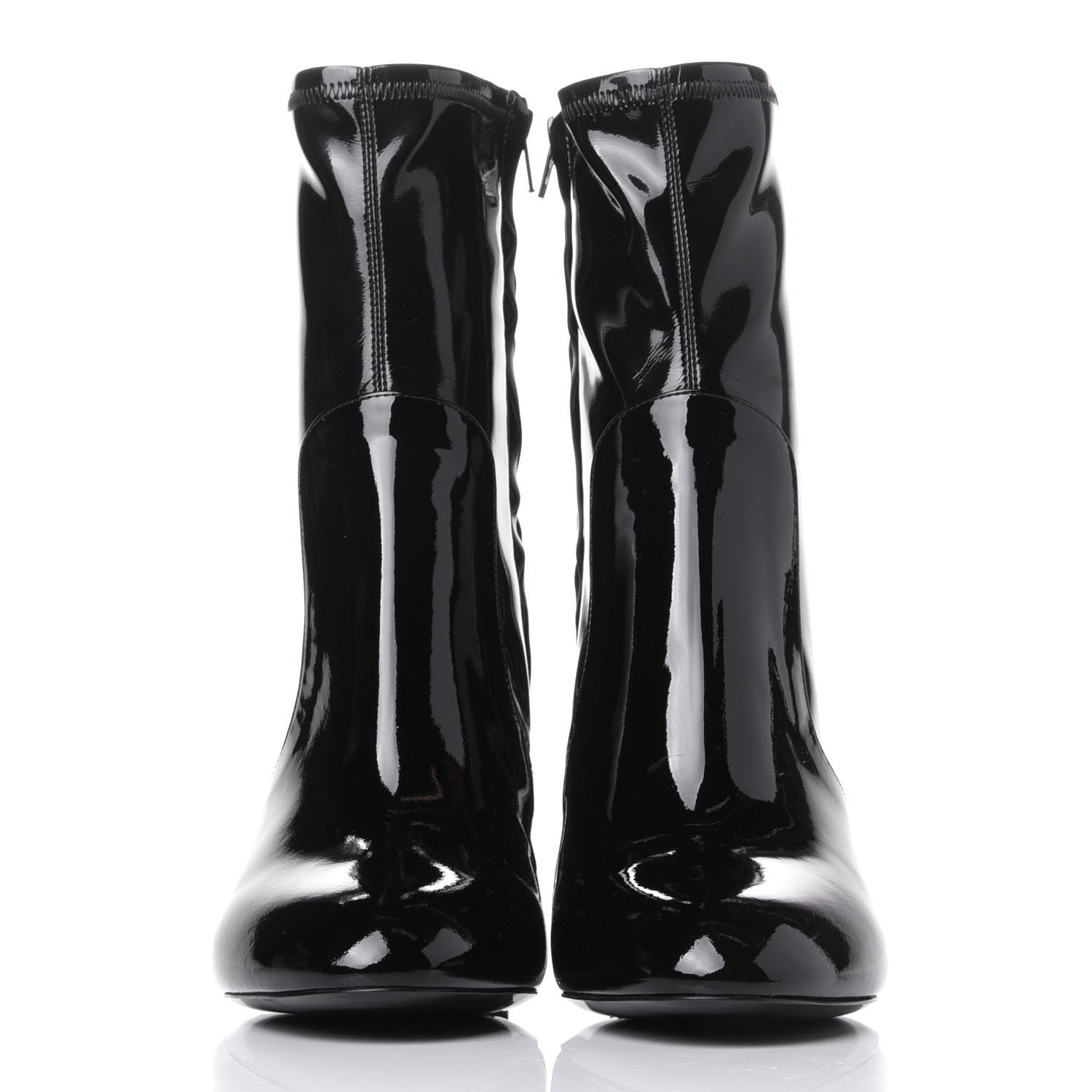 Louis Vuitton Patent Silhouette Ankle Boots 38.5 Black 2 of 10