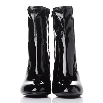 Louis Vuitton Patent Silhouette Ankle Boots 38.5 Black 2 of 10
