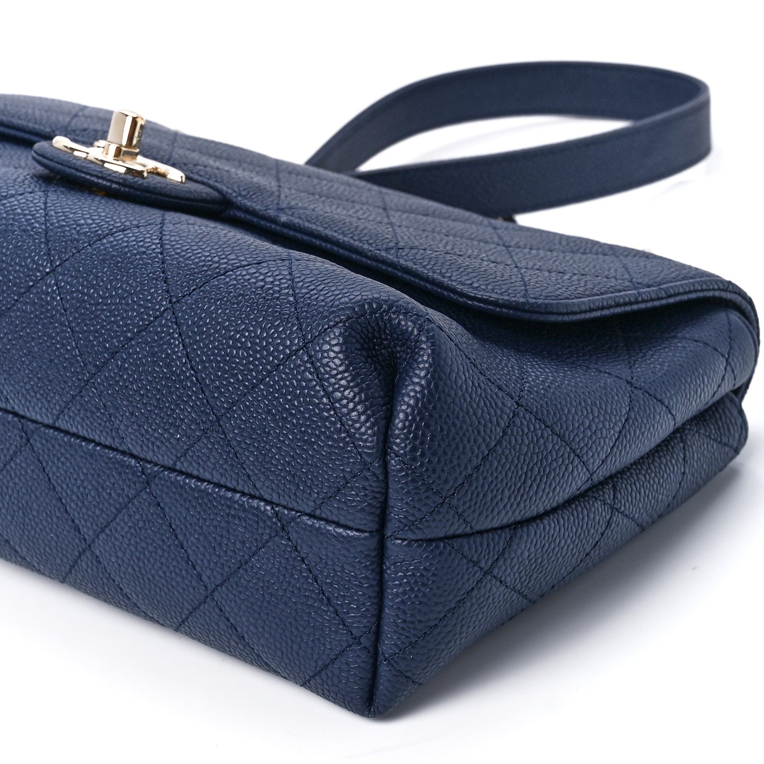 Chanel Caviar Quilted City Walk Flap Navy Blue 12 of 12