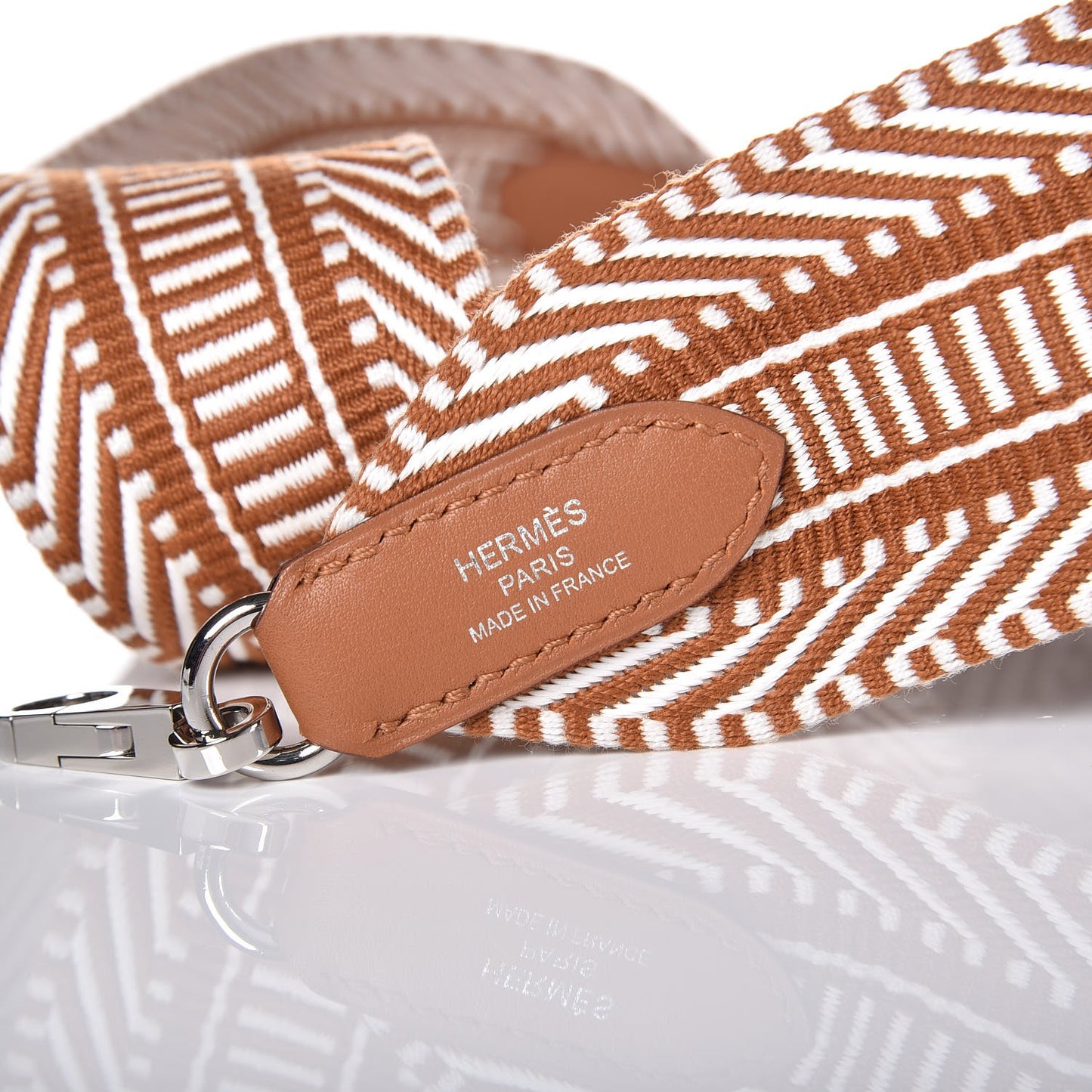Toile Swift 50mm Sangle Cavale Shoulder Strap Ecru Beige Gold