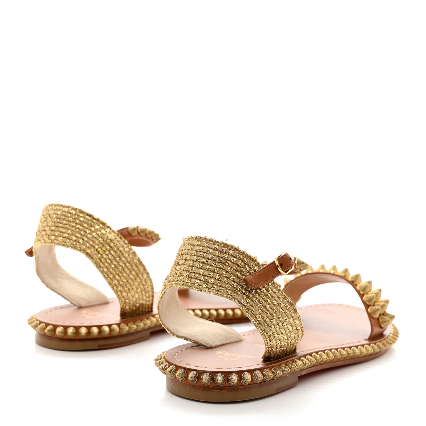 Specchio Cordorella Flat Sandals 38 Cuoio