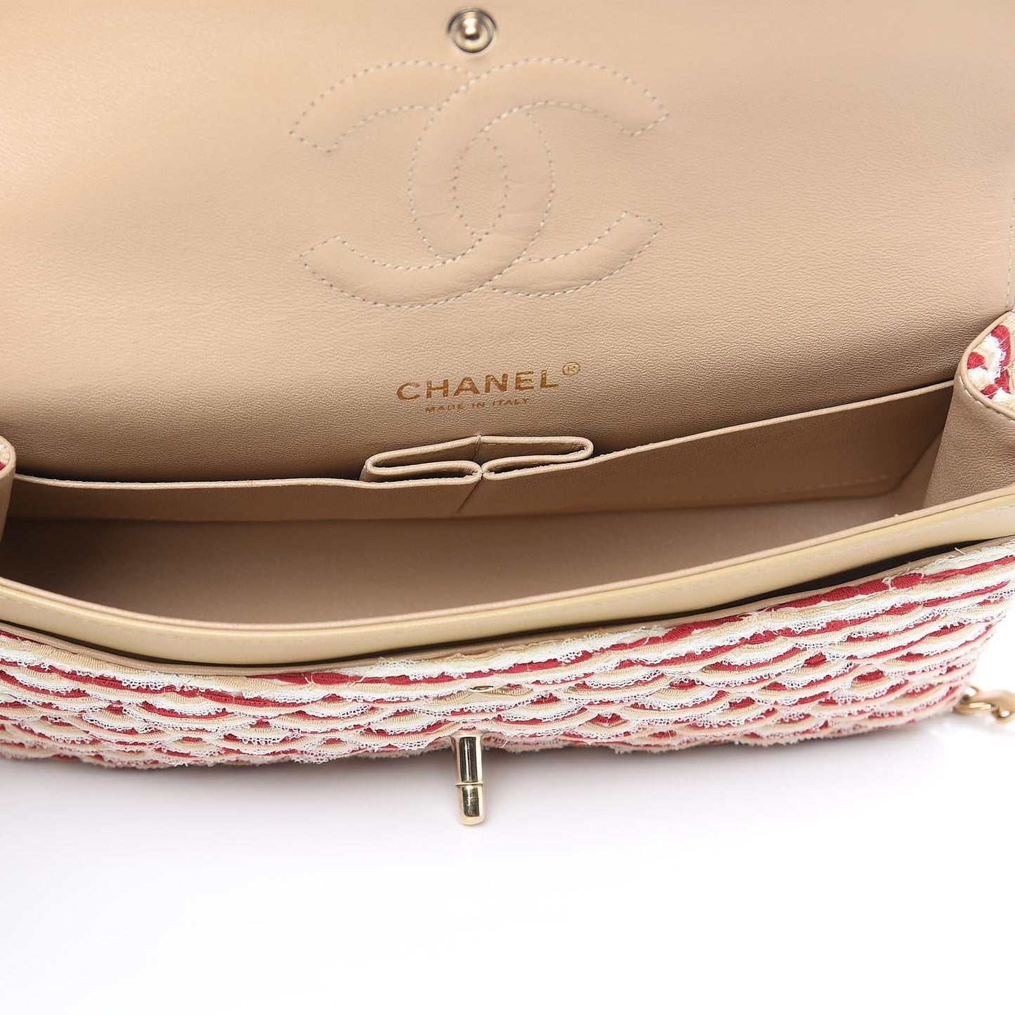Jersey Quilted Medium Coco Sailor Flap Red White