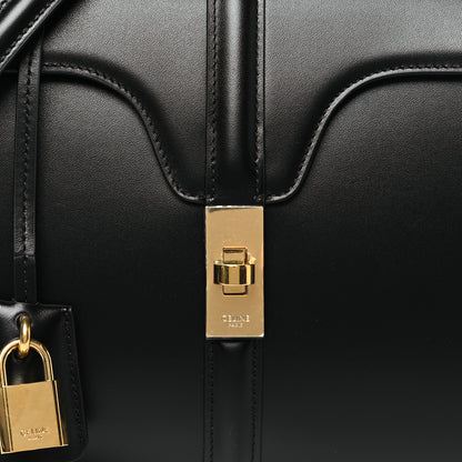 Celine Satinated Calfskin Small 16 Top Handle Bag Black 8 of 10