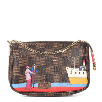 Louis Vuitton Damier Ebene 2016 Christmas Animation Mini Pochette Accessories 1 of 7