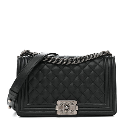 Chanel Caviar Quilted Medium Boy Flap Black 1 of 12
