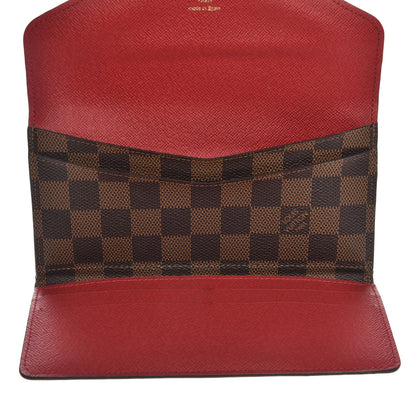 Louis Vuitton Damier Ebene Josephine Wallet Red 8 of 9