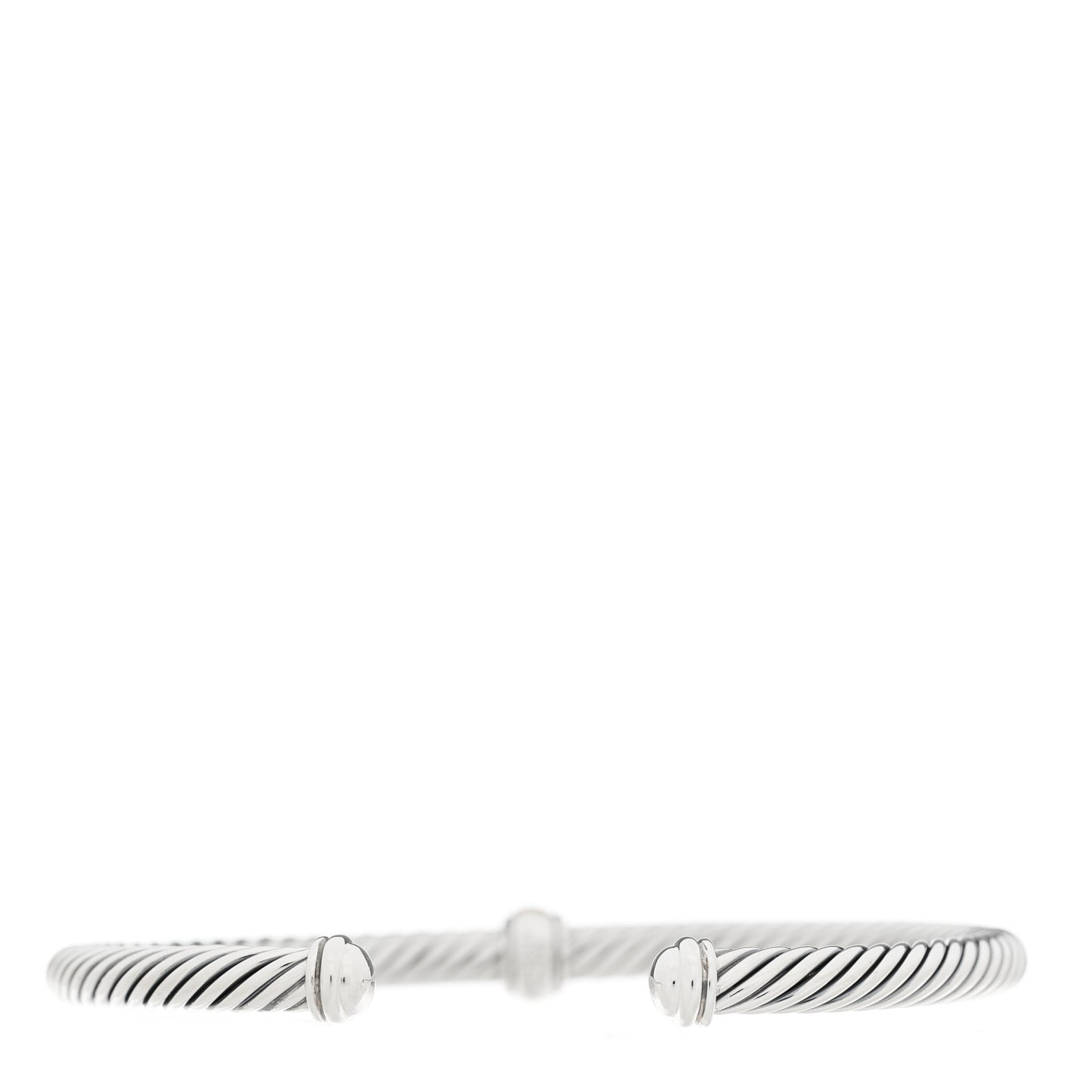 Sterling Silver 18K Yellow Gold 4mm Station Cable Bracelet