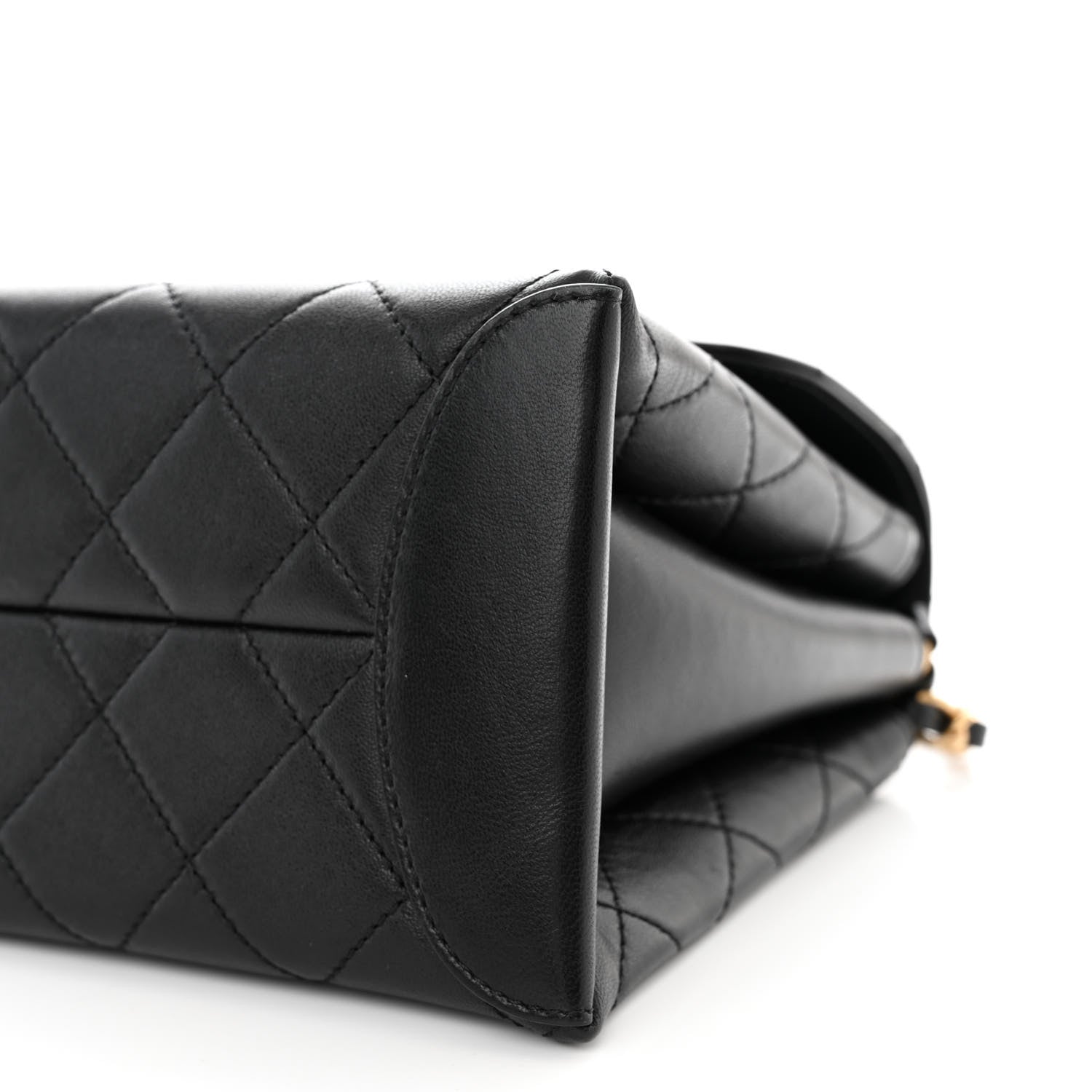 Chanel Lambskin Quilted Large Trendy Spirit Top Handle Bag Black 11 of 11