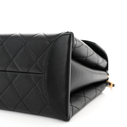 Chanel Lambskin Quilted Large Trendy Spirit Top Handle Bag Black 11 of 11