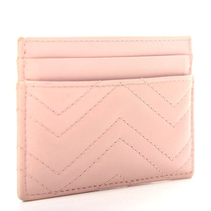 Gucci Calfskin Matelasse GG Marmont Card Holder Perfect Pink 3 of 7