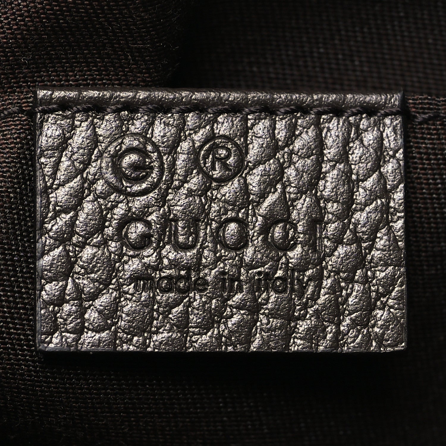 Gucci Monogram Dollar Calfskin Belt Bag Beige Ebony Testa di Moro Marrone Scuro 6 of 11
