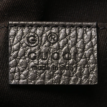 Gucci Monogram Dollar Calfskin Belt Bag Beige Ebony Testa di Moro Marrone Scuro 6 of 11