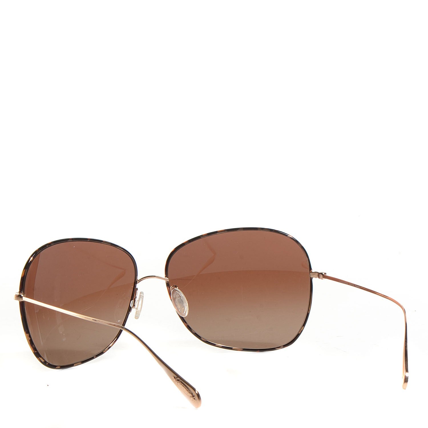 Oliver Peoples Metal Polarized Elsie Aviator Sunglasses Tortoise 2 of 7